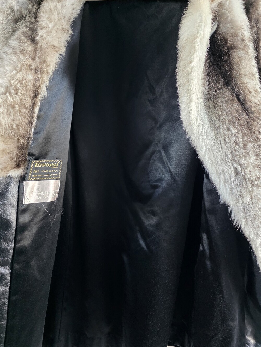 Vintage Sears Tissavel France Faux Fur Plush Long Winter Coat - Picture 9 of 12